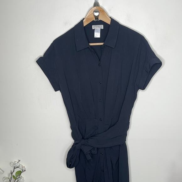 L*SPACE Prism Tie Button Front Maxi Dress Black Sz S $198 {Q17} - Picture 5 of 9